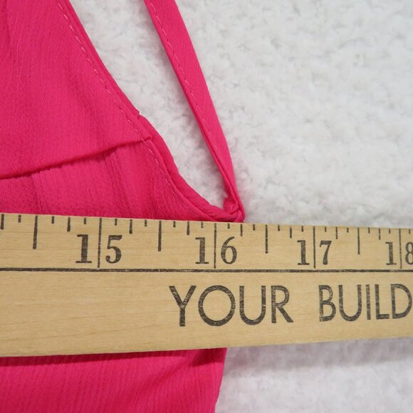 Allison Kelly Dress Sz Large Hot Pink Mini Adjustable Straps Sweetheart Neckline - Picture 9 of 13